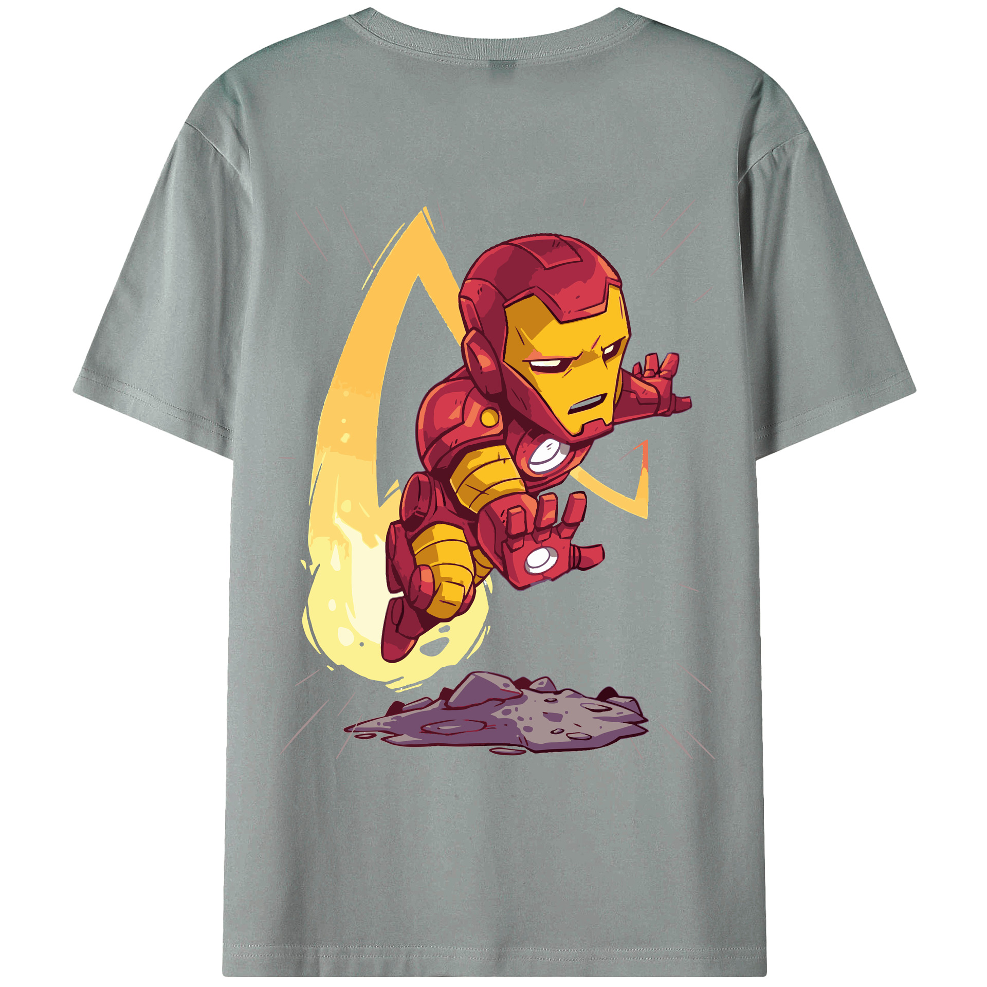 （画像用） アベンジャーズ The Avengers 綿100％ メンズ半袖Tシャツ（バックプリント） 通気性